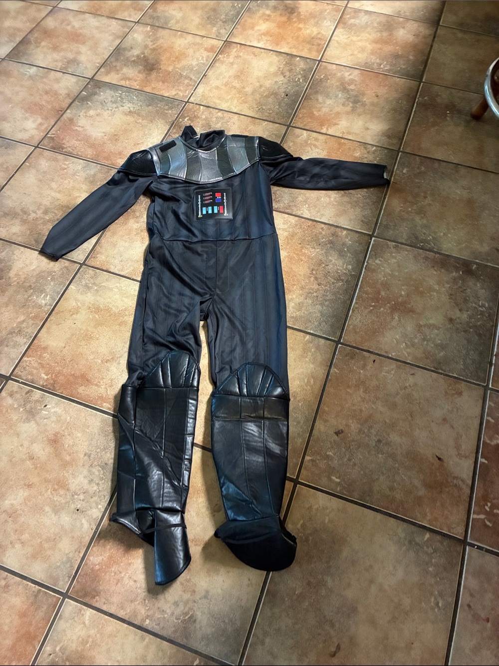 Star Wars Black Darth Vader Kids Costume Jumpsuit with Chest Detail